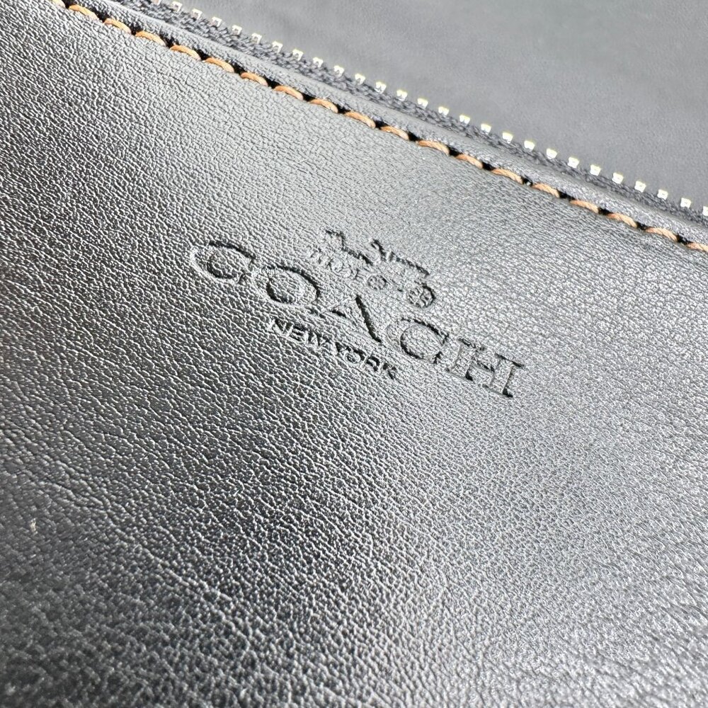 Coach Anna Foldover Crossbody Bag Tartan Plaid Red Black Coated Canvas Leather - Picture 7 of 16
